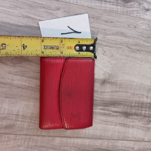 Louis Vuitton Red Leather Epi Change Pouch Coin Card Wallet - Picture 7 of 7